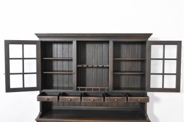 中古　美品!!　飛騨産業　PROVINCIAL(プロヴィンシャル・プロビンシャル)　クラシカルな空間づくりにぴったりなカップボード(収納棚、戸棚、飾り棚、食器棚、キャビネット)(定価約133万円)(R-083596)