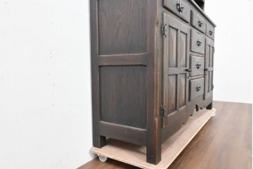 中古　美品!!　飛騨産業　PROVINCIAL(プロヴィンシャル・プロビンシャル)　クラシカルな空間づくりにぴったりなカップボード(収納棚、戸棚、飾り棚、食器棚、キャビネット)(定価約133万円)(R-083596)