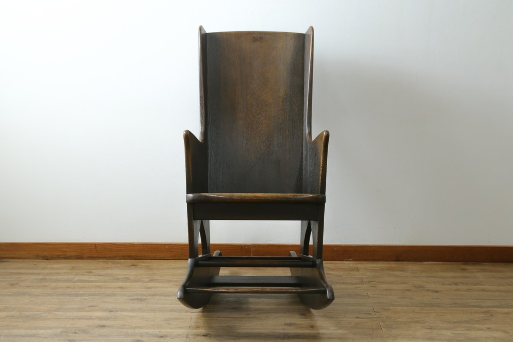 中古　美品　飛騨産業　キツツキ　PROVINCIAL(プロヴィンシャル・プロビンシャル)　木のぬくもりが感じられるウイングロッカー　ロッキングチェア　定価約46万円　(R-083600)