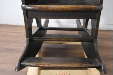 中古　美品　飛騨産業　キツツキ　PROVINCIAL(プロヴィンシャル・プロビンシャル)　木のぬくもりが感じられるウイングロッカー　ロッキングチェア(ウィングロッカー、アームチェア、ウイングバックチェア、ウィングバックチェア、板座チェア、椅子、イス)(定価約46万円)(R-083600)