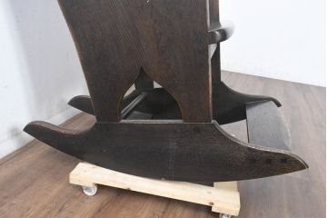 中古　美品　飛騨産業　キツツキ　PROVINCIAL(プロヴィンシャル・プロビンシャル)　木のぬくもりが感じられるウイングロッカー　ロッキングチェア(ウィングロッカー、アームチェア、ウイングバックチェア、ウィングバックチェア、板座チェア、椅子、イス)(定価約46万円)(R-083600)