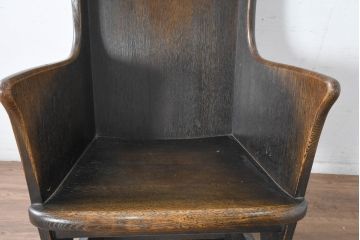 中古　美品　飛騨産業　キツツキ　PROVINCIAL(プロヴィンシャル・プロビンシャル)　木のぬくもりが感じられるウイングロッカー　ロッキングチェア(ウィングロッカー、アームチェア、ウイングバックチェア、ウィングバックチェア、板座チェア、椅子、イス)(定価約46万円)(R-083600)