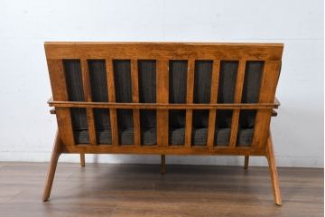 中古　アクメ ファニチャー(ACME Furniture)　ウィッカー(WICKER)　落ち着いた色味でどの空間にも取り入れやすい2人掛けソファ(2P、二人掛け)(R-083601)
