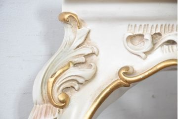 中古　イタリア高級家具　シリック(SILIK)　ロココ調　華やかな空間づくりにおすすめなサイドテーブル(コンソールテーブル、花台、飾り台)(定価約80万円)(R-083605)