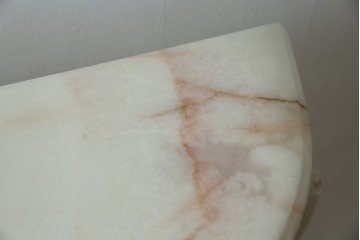 中古　イタリア高級家具　シリック(SILIK)　ロココ調　華やかな空間づくりにおすすめなサイドテーブル　定価約80万円相当　(R-083605)