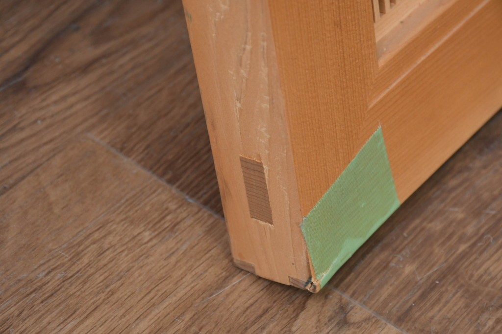 和製ヴィンテージ　昭和後期　上手物　細やかな筬目が上品な大振りの筬欄間2枚セット　(R-083614)