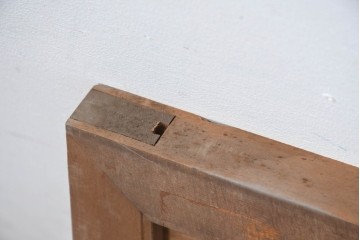 和製ヴィンテージ　昭和中期　松に鶴の図の両面彫刻を施した欄間2枚セット　(R-083615)