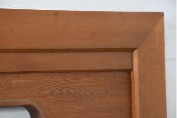 和製ヴィンテージ　昭和中期　松に鶴の図の彫刻を施した両面彫刻の欄間2枚セット　(R-083616)