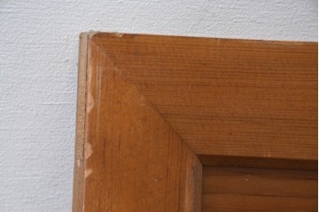 和製ヴィンテージ　昭和中期　松に鶴の図の彫刻を施した両面彫刻の欄間2枚セット　(R-083616)