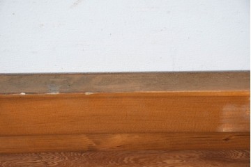 和製ヴィンテージ　昭和中期　松に鶴の図の彫刻を施した両面彫刻の欄間2枚セット　(R-083616)