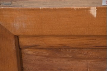 和製ヴィンテージ　昭和中期　松に鶴の図の彫刻を施した両面彫刻の欄間2枚セット　(R-083616)