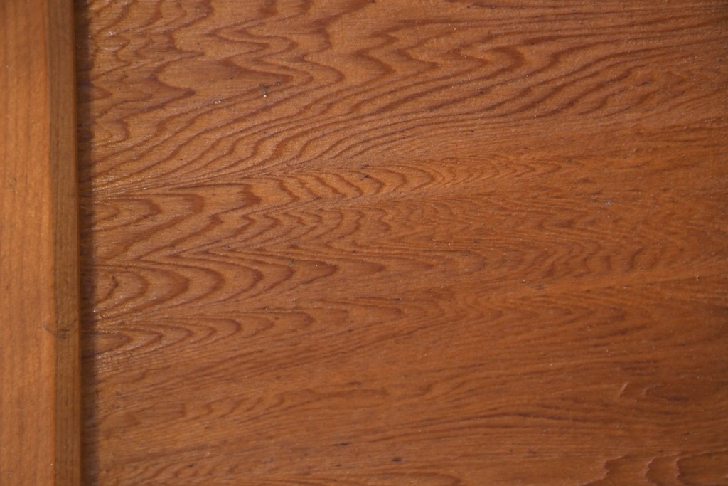 和製ヴィンテージ　昭和中期　松に鶴の図の彫刻を施した両面彫刻の欄間2枚セット　(R-083616)