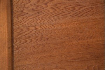 和製ヴィンテージ　昭和中期　松に鶴の図の彫刻を施した両面彫刻の欄間2枚セット　(R-083616)