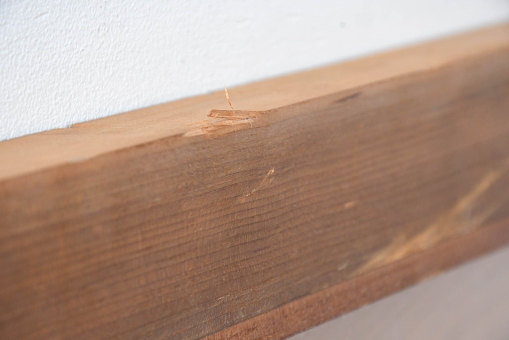 和製ヴィンテージ　昭和中期　松竹梅の縁起物の彫刻を施した片面ガラスの欄間2枚セット　(R-083617)