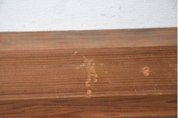 和製ヴィンテージ　昭和中期　松に鶴の図の彫刻を施した両面彫刻の欄間2枚セット　(R-083618)