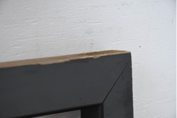 アンティーク建具　昭和初期　木立と鳥居の風景をモチーフにした透かし彫り入り欄間2枚セット　(R-083619)