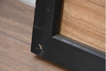 アンティーク建具　昭和初期　木立と鳥居の風景をモチーフにした透かし彫り入り欄間2枚セット　(R-083619)