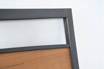 アンティーク建具　昭和初期　木立と鳥居の風景をモチーフにした透かし彫り入り欄間2枚セット　(R-083619)