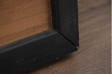 アンティーク建具　昭和初期　木立と鳥居の風景をモチーフにした透かし彫り入り欄間2枚セット　(R-083619)