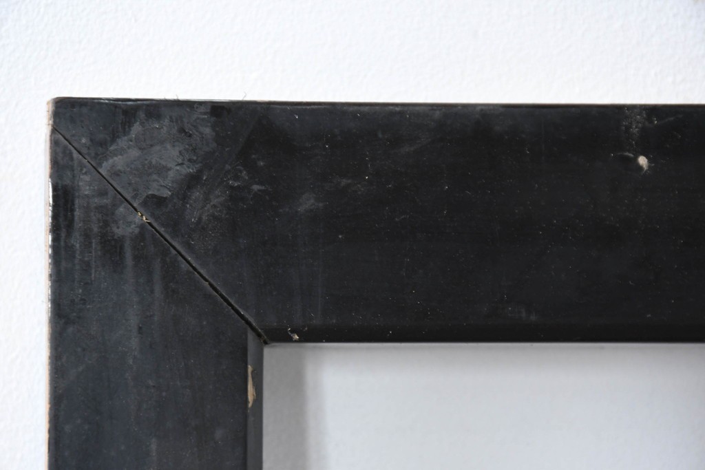 アンティーク建具　昭和初期　木立と鳥居の風景をモチーフにした透かし彫り入り欄間2枚セット　(R-083619)