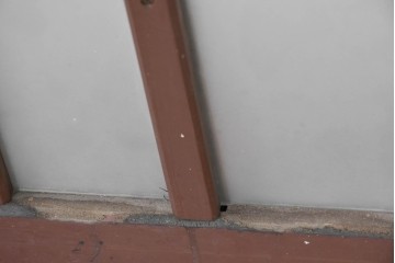 ヴィンテージ建具　昭和中期　幾何学文様が目を引くガラス窓4枚セット　(R-083622)