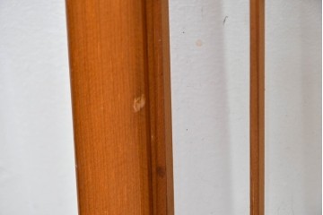 ヴィンテージ建具　昭和中期　麻の葉模様の組子細工が涼し気な片面ガラスの書院戸4枚セット　(R-083623)