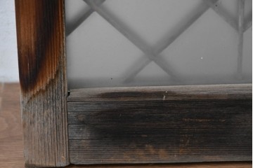 ヴィンテージ建具　昭和中期　幾何学模様が印象的なフィックス窓1枚　(R-083625)