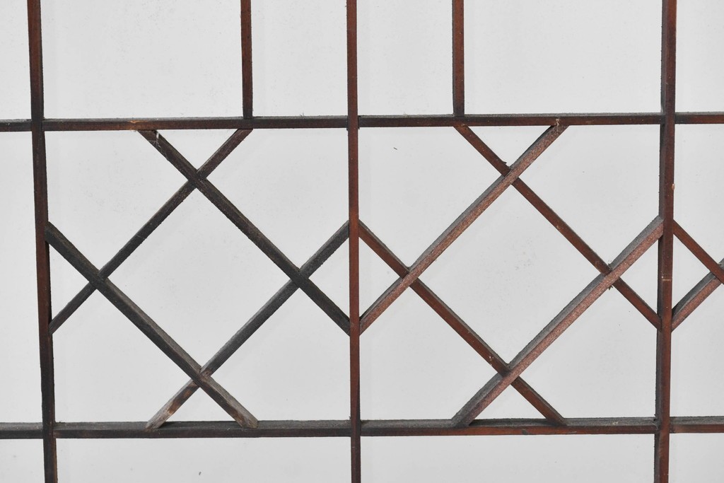 ヴィンテージ建具　昭和中期　幾何学模様が印象的なフィックス窓1枚　(R-083625)