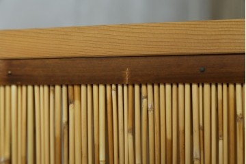 新古　未使用展示品　茶道具　優しい木の温もり溢れる6枚折りの花寄屏風　定価約21万円　(R-083626)
