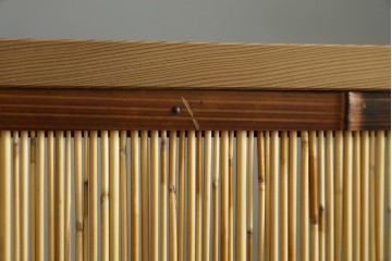 新古　未使用展示品　茶道具　優しい木の温もり溢れる6枚折りの花寄屏風　定価約21万円　(R-083626)