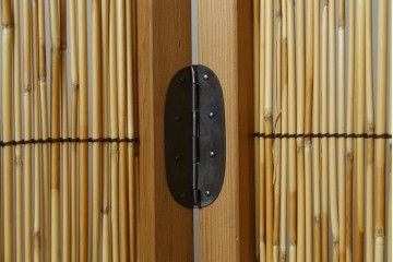 新古　未使用展示品　茶道具　優しい木の温もり溢れる6枚折りの花寄屏風　定価約21万円　(R-083626)
