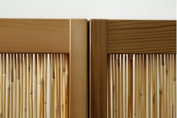 新古　未使用展示品　茶道具　優しい木の温もり溢れる6枚折りの花寄屏風　定価約21万円　(R-083626)