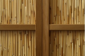 新古　未使用展示品　茶道具　優しい木の温もり溢れる6枚折りの花寄屏風　定価約21万円　(R-083626)