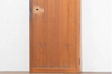 ヴィンテージ建具　昭和中期　上部のガラス窓がポイントの幅狭扉1枚　(R-083627)