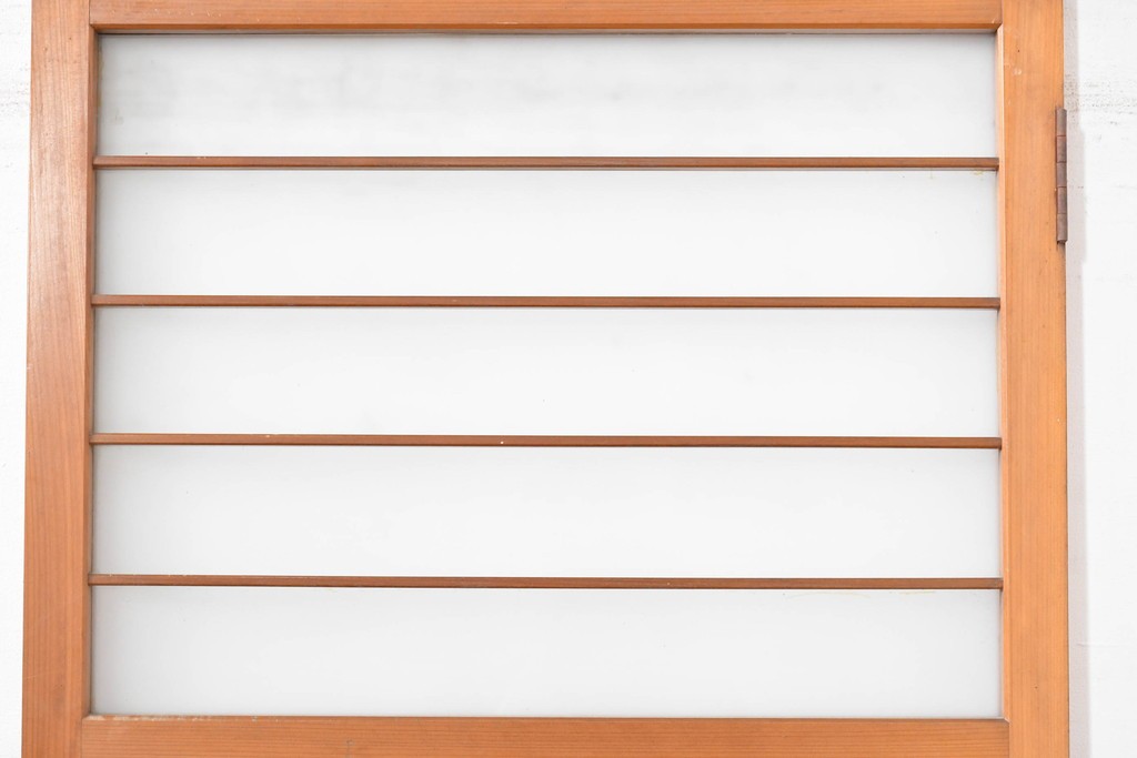 ヴィンテージ建具　昭和中期　上部のガラス窓がポイントの幅狭扉1枚　(R-083627)