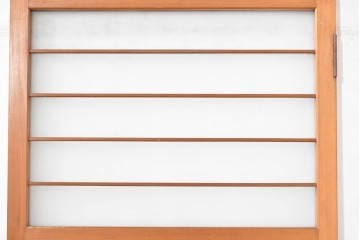 ヴィンテージ建具　昭和中期　上部のガラス窓がポイントの幅狭扉1枚　(R-083627)