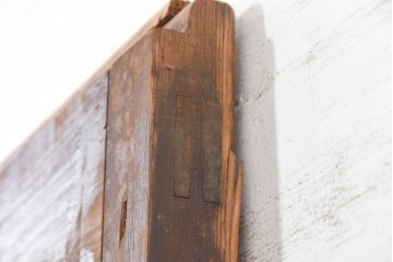 ヴィンテージ建具　昭和中期　上部のアーチがアクセント　作りの良いガラス戸1枚　(R-083628)