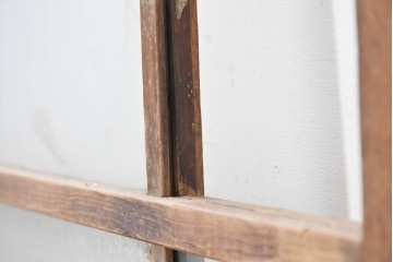 ヴィンテージ建具　昭和中期　上部のアーチがアクセント　作りの良いガラス戸1枚　(R-083628)