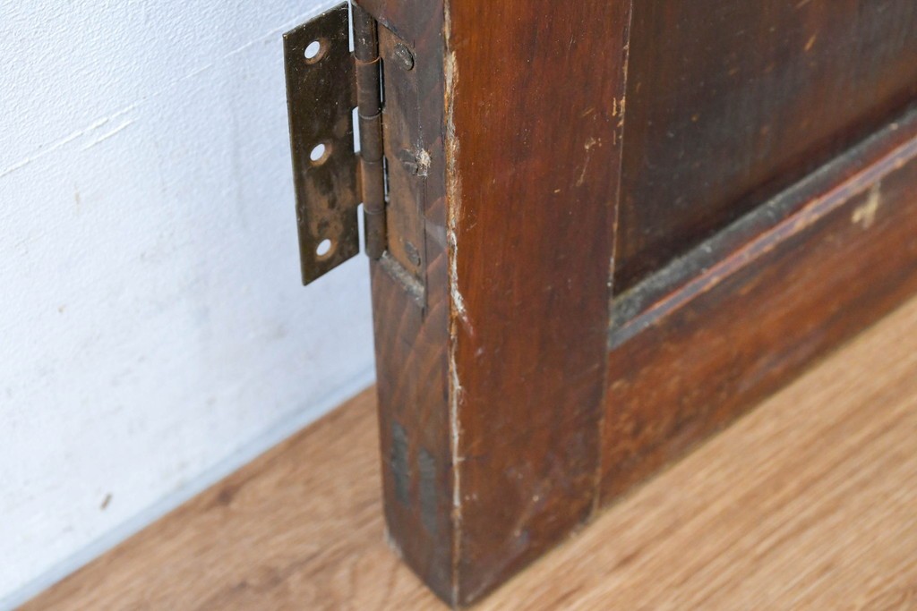 アンティーク建具　昭和初期　素朴なデザインのガラス扉1枚　(R-083629)