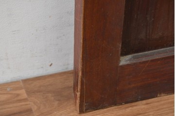 アンティーク建具　昭和初期　素朴なデザインのガラス扉1枚　(R-083629)