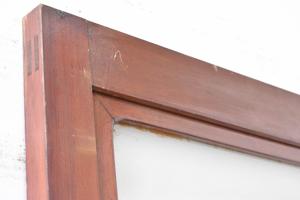 アンティーク建具　昭和初期　素朴なデザインのガラス扉1枚　(R-083629)