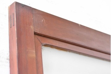 アンティーク建具　昭和初期　素朴なデザインのガラス扉1枚　(R-083629)