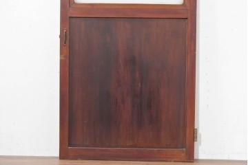 アンティーク建具　昭和初期　素朴なデザインのガラス扉1枚　(R-083629)