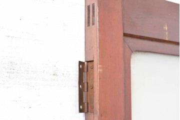 アンティーク建具　昭和初期　素朴なデザインのガラス扉1枚　(R-083629)