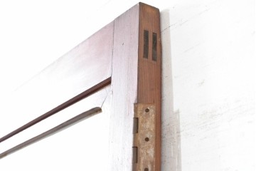 アンティーク建具　昭和初期　素朴なデザインのガラス扉1枚　(R-083629)