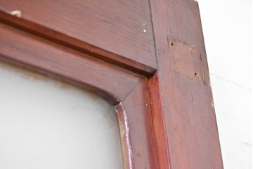 アンティーク建具　昭和初期　素朴なデザインのガラス扉1枚　(R-083629)