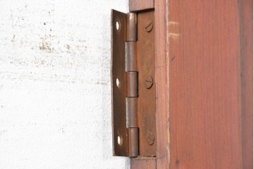 アンティーク建具　昭和初期　素朴なデザインのガラス扉1枚　(R-083629)