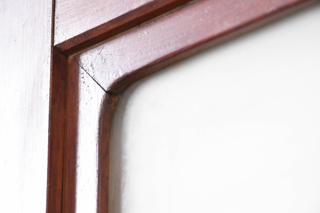 アンティーク建具　昭和初期　素朴なデザインのガラス扉1枚　(R-083629)