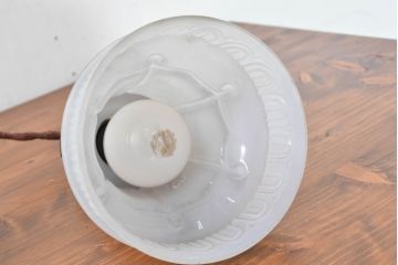 和製アンティーク　当時物の雰囲気を残すガイシ(碍子)付き吊り下げ照明(ペンダントライト、天井照明)(R-083636)