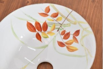 和製アンティーク　オールドノリタケ・則武(日陶)　照らすと透ける模様が魅力の電笠(天井照明、シェード、ペンダントライト、吊り下げ照明)(R-083643)